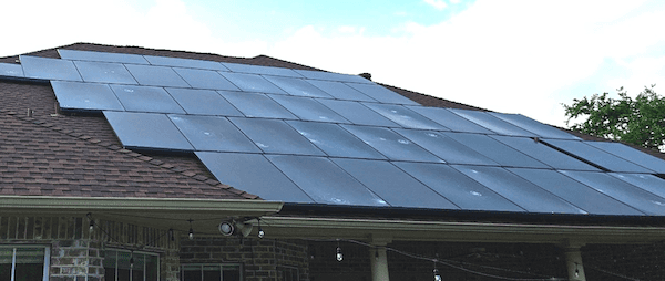 Golf ball damage to multiple solar panels